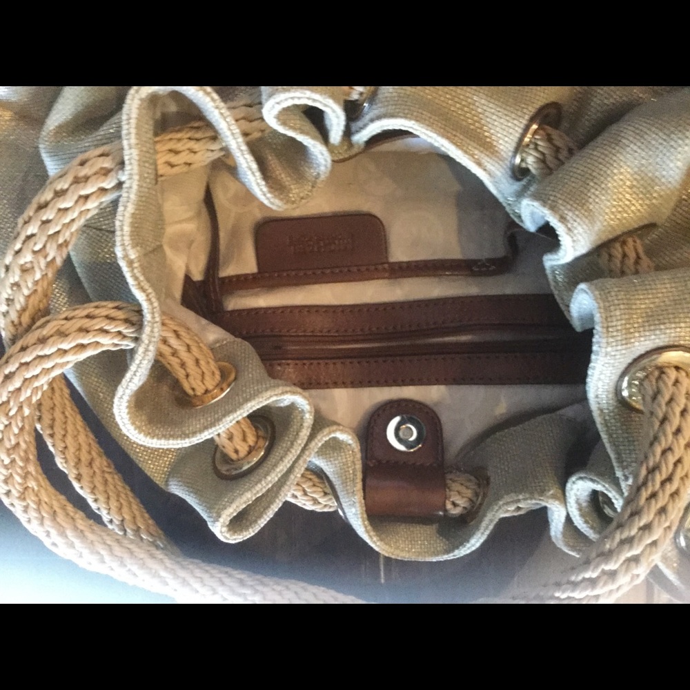 MK Gold Fabric Bag - Picture 2 of 3
